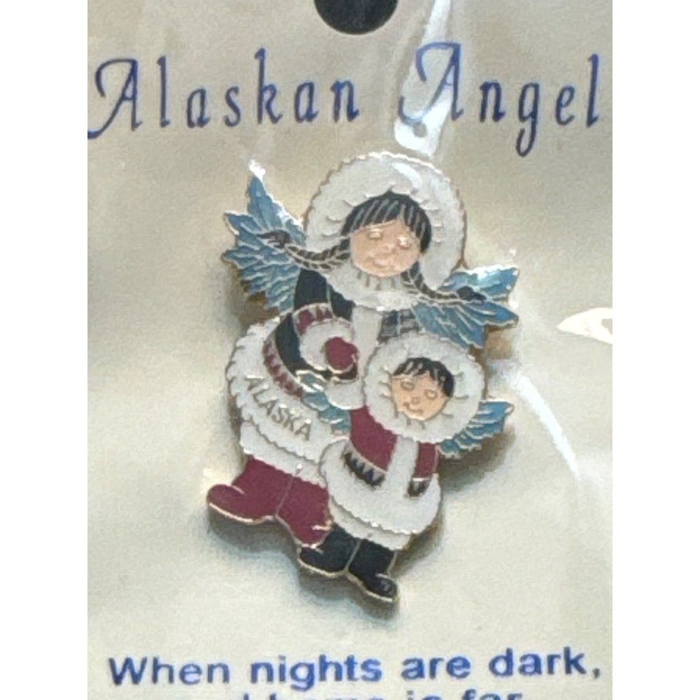ALASKAN ANGEL PIN Mother and Child NEW CARD WITH POEM.IN PLASTIC